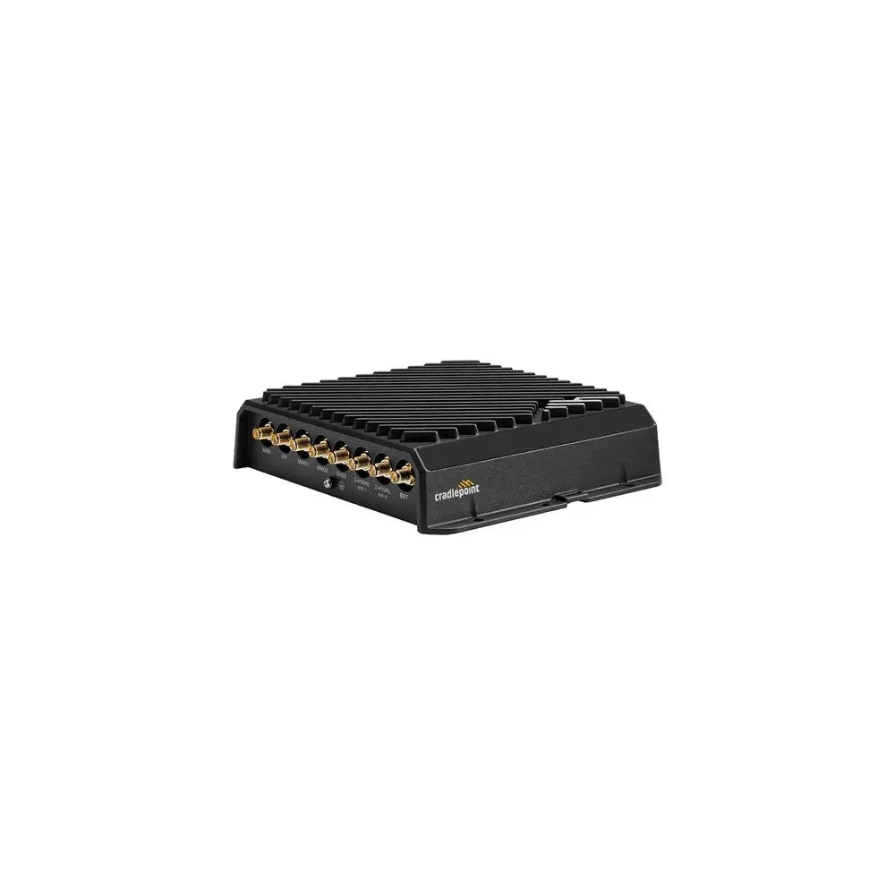 Side view of the Ericsson Cradlepoint R1900 showcasing its rugged design for robust vehicle deployments.