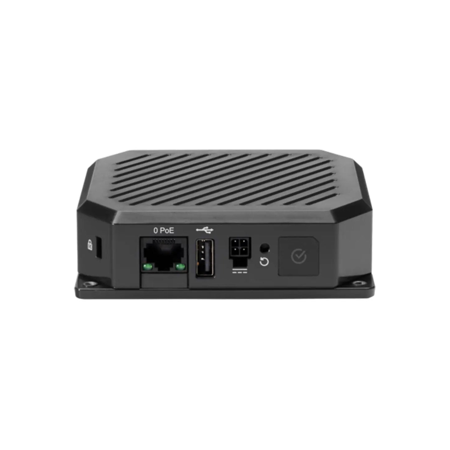Back view of the Ericsson Cradlepoint S450 LTE router showcasing its compact design.