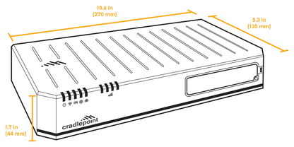 Ericsson Cradlepoint E300-5GB dimensions: 135 x 270 x 44 mm