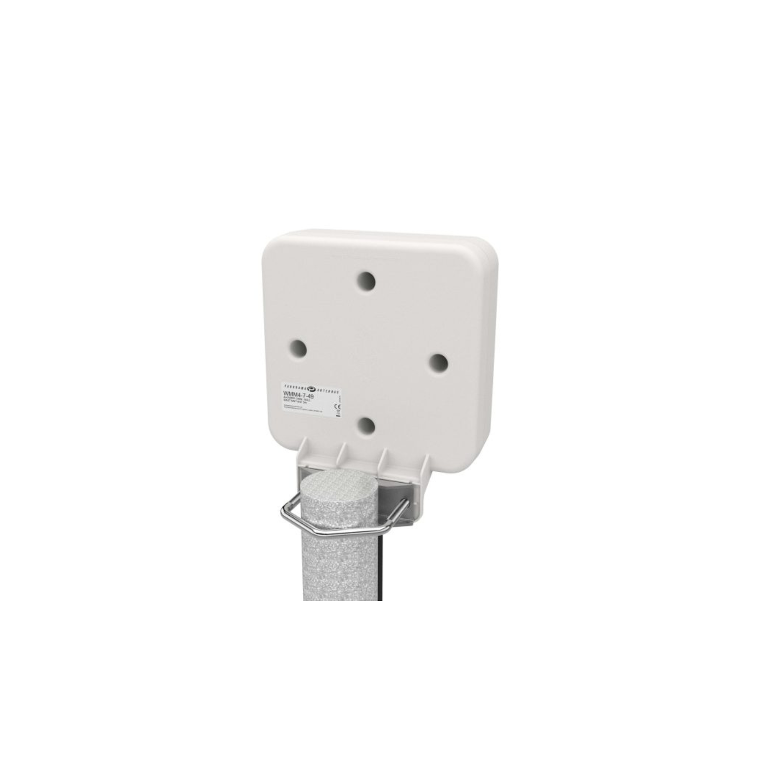 Back view of the 4x4 MiMo Wall/Mast Mount Antenna with stand, showcasing mounting options and connectors.