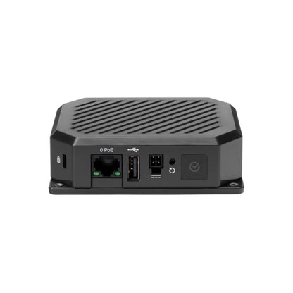 Back view of the Ericsson Cradlepoint S450 LTE router showcasing its compact design.