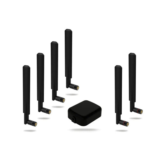 R1900/R980 Starter Kit – Complete antenna kit including 4x cellular antennas, 2x WiFi antennas, and 1x GPS/GNSS antenna for Ericsson Cradlepoint routers.