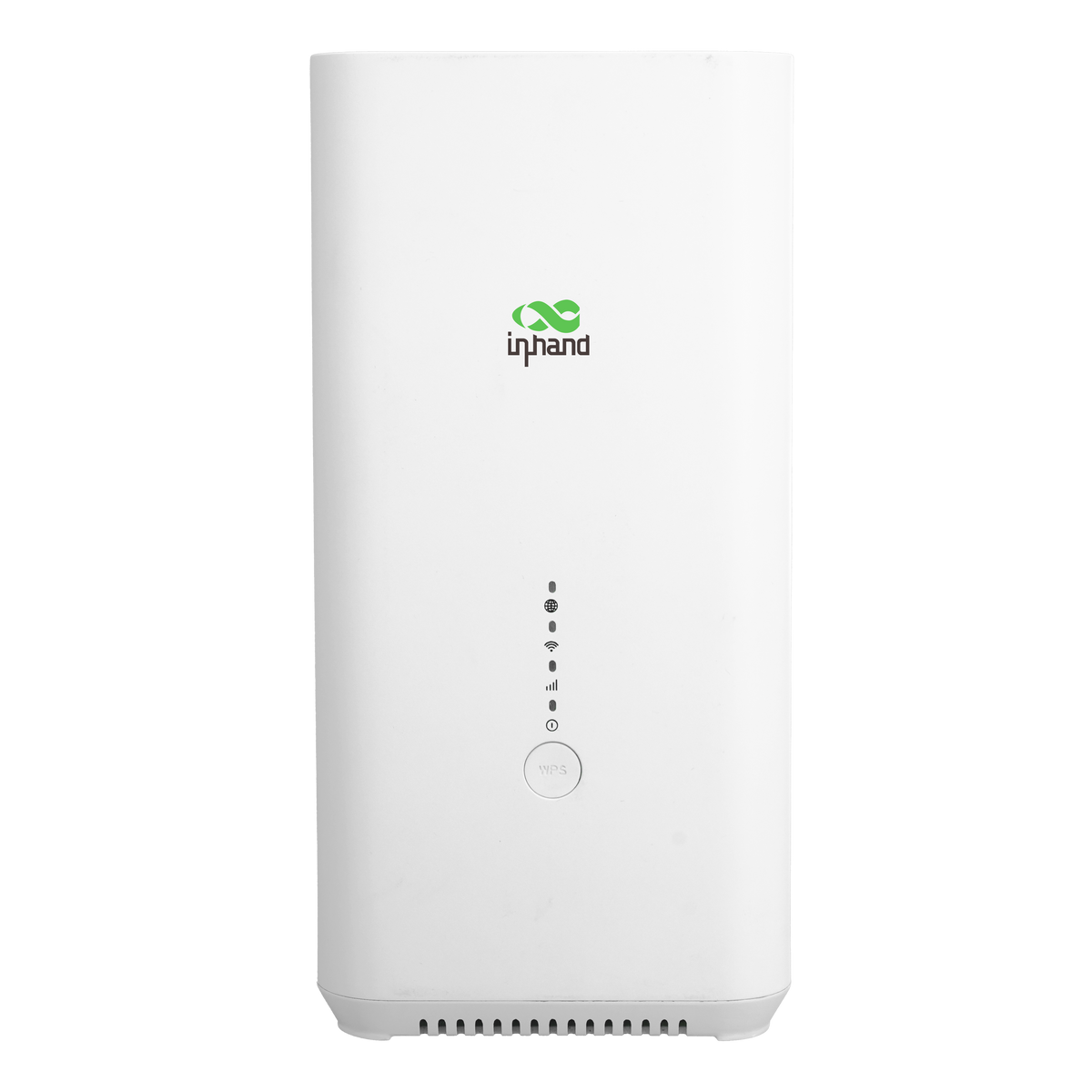InHand CPE02 indoor 5G router, white tower design, front view