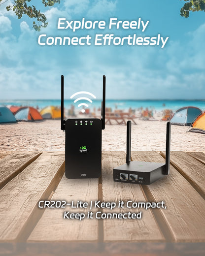 InHand CR202-Lite compact portable 4G router outdoors