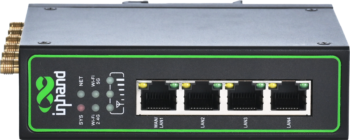 InHand IR624 industrial 5G router, front view