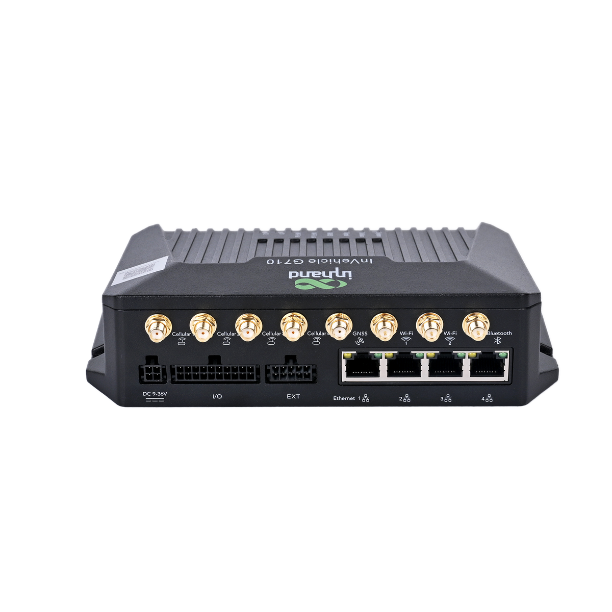 InHand VG710 5G in-vehicle gateway, connector panel