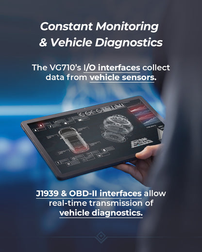 InHand VG710 vehicle diagnostics via J1939 and OBD-II interfaces