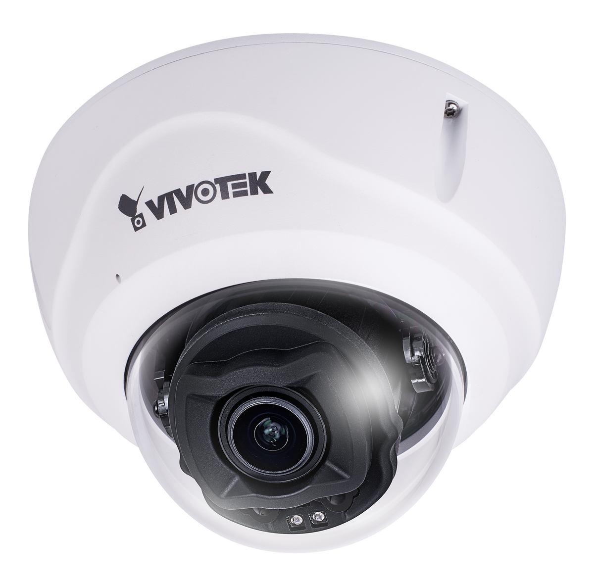 Vivotek FD837-HTV 5MP VORTEX outdoor vandal-resistant dome camera, front view